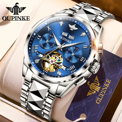 OUPINKE Top Luxury Automatic Mechanical Watch Waterproof